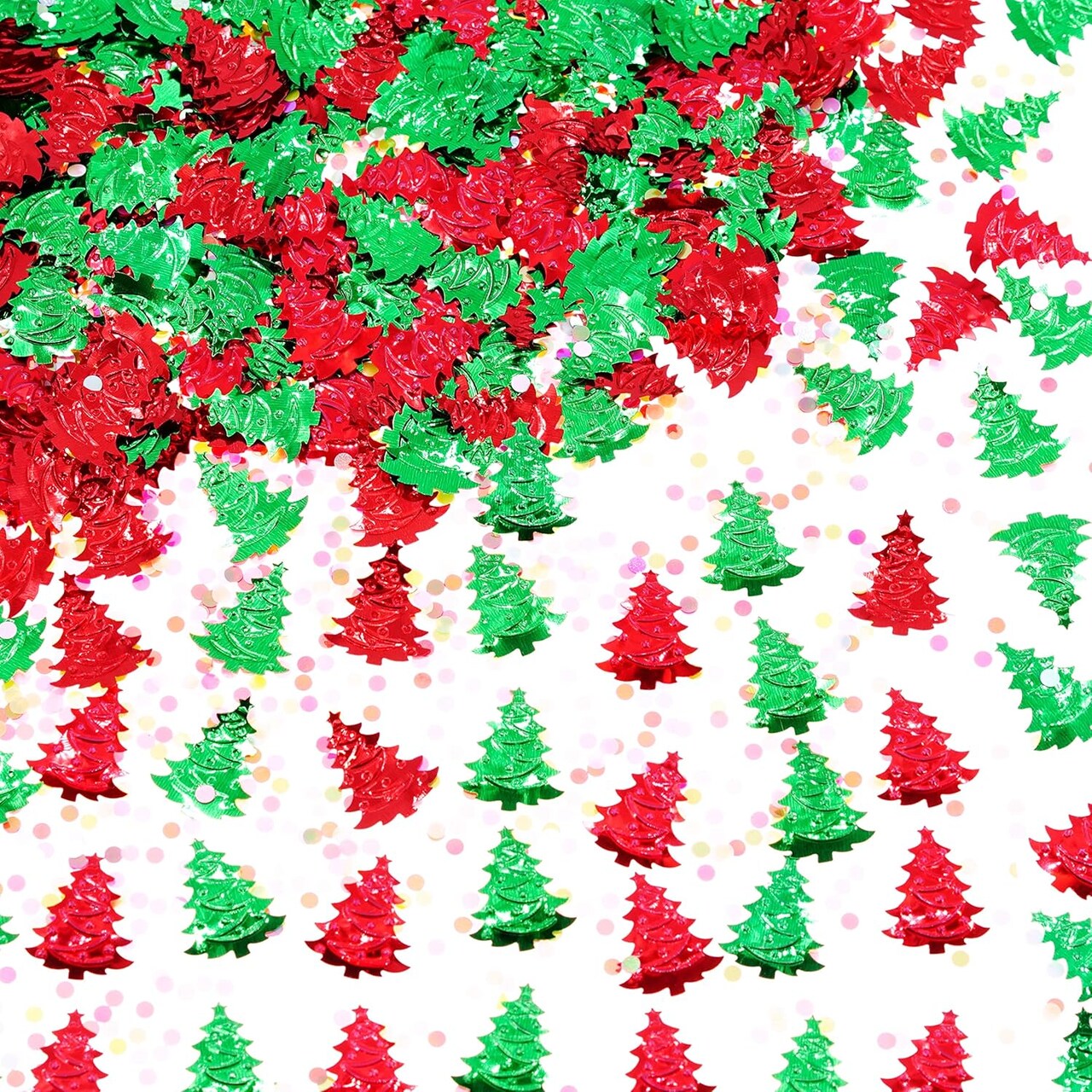 Merry Christmas Party Confetti - Christmas Tree Foil Metallic Sequins (Confetti-christmasparty-60g)